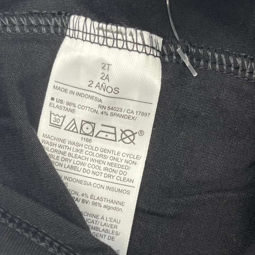 Old Navy Black Basic Biker Shorts Girls Toddler Size 2T NEW